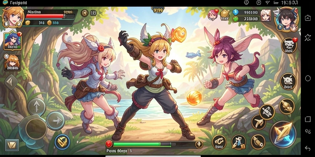 Tampilan gameplay seru di dunia Anime.