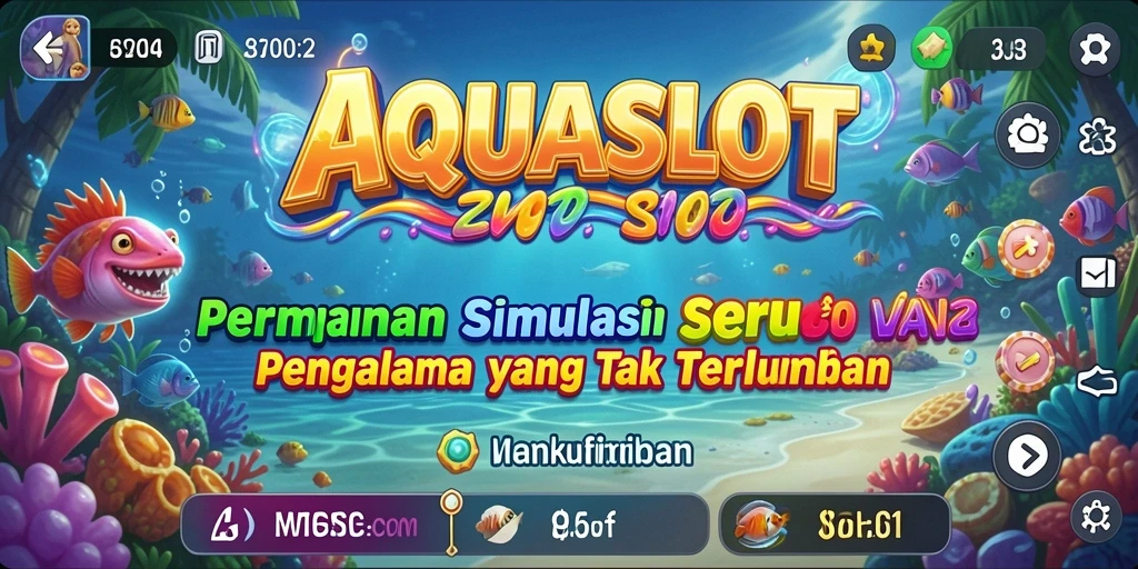 Tampilan gameplay AQUASLOT yang menarik dan interaktif.