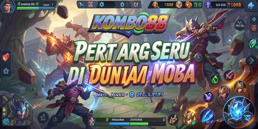 Tampilan menarik gameplay MOBA dengan aksi penuh strategi.