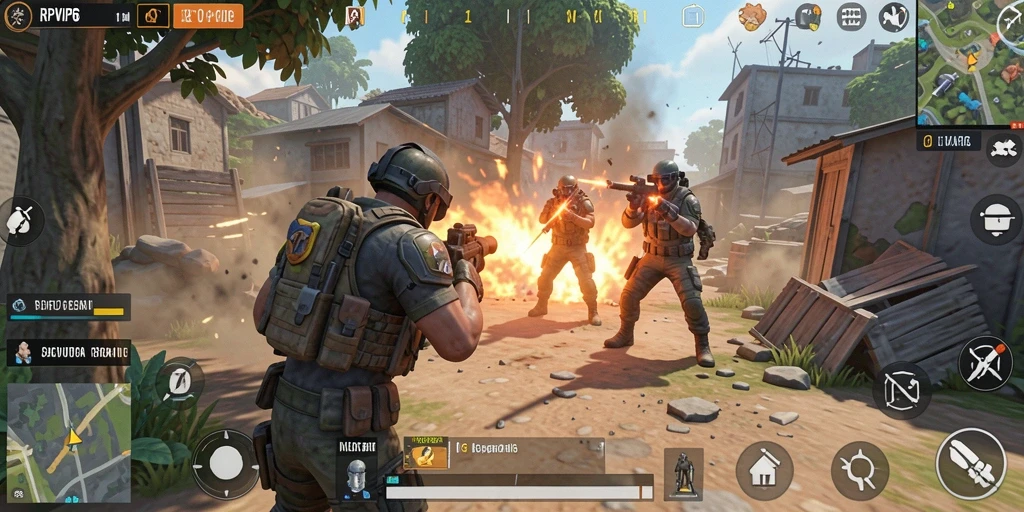 Tampilan menarik dari gameplay RPVIP6 yang menegangkan dalam pertempuran Battle Royale.